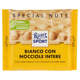 Ritter Sport Special Nuts Bianco con Nocciole Intere 100 g