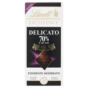 Lindt Excellence Tavoletta Cioccolato Fondente 70% Delicato 100 g