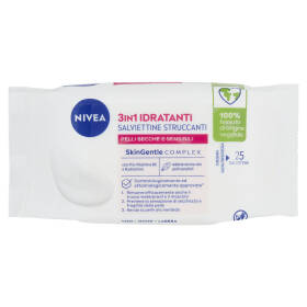 Nivea 3in1 Idratanti Salviettine Struccanti Pelli Secche e Sensibili 25 pz