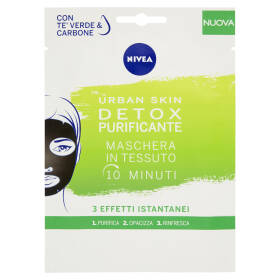 Nivea Urban Skin Detox Purificante Maschera in Tessuto 10 Minuti 1 pz