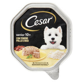 Cesar Senior 10+ Cibo Umido Cane con Tenero Pollo e Riso 150 g