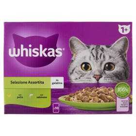 Whiskas Selezione Assortita in gelatina con pollo, con salmone 10x85g