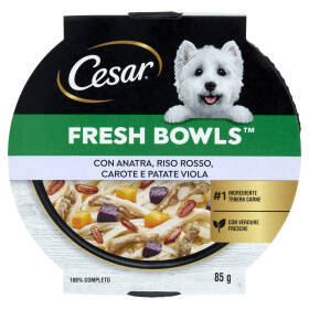 Cesar Fresh Bowls Cibo umido Cane Anatra Riso 85 g