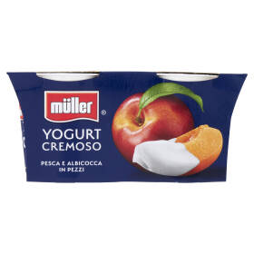 müller Yogurt Cremoso Pesca e Albicocca in Pezzi 2 x 125 g