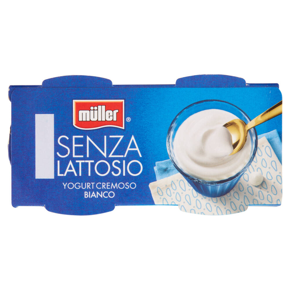 müller Senza Lattosio Yogurt Cremoso Bianco 2 x 125 g