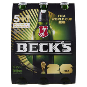 BECK'S Birra pilsner tedesca bottiglia grafica FIFA 5+1 33cl