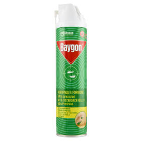 Baygon Spray con cannuccia extra precision, efficace contro scarafaggi e formiche 400 ml
