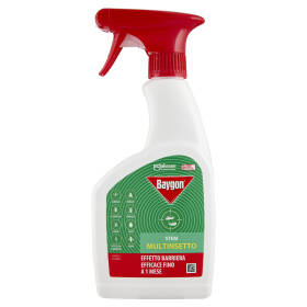 Baygon Multinsetto Trigger Insetticida, Azione rapida, effetto barriera 1 mese, 1 Trigger da 500 ml