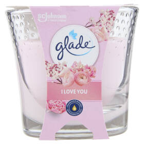 Glade® Candela profumata, fragranza I Love You, 112g