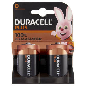 Duracell Plus D Batterie Torcia Alcaline 1.5V LR20 MN1300 confezione da 2 Pile Duracell