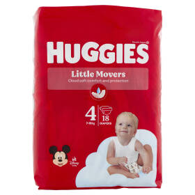Huggies Little Movers Pannolini 4 7-18 Kg 18 pz