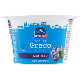 Olympus Yogurt Greco Autentico Mirtillo 0% Grassi 150 g