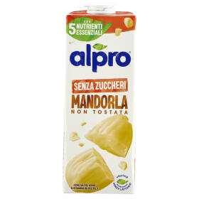 ALPRO Senza Zuccheri Mandorla, Bevanda 100% Vegetale, Basso in grassi, Senza Lattosio, 1l
