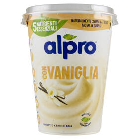 ALPRO Alternativa Vegetale allo Yogurt, Vaniglia, a base di Soia, basso in Grassi, No Lattosio, 400g