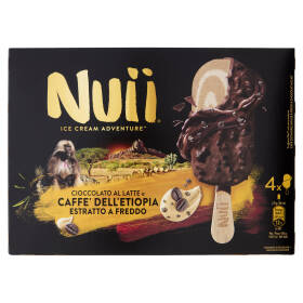 NUII Cioccolato al Latte & Caffè dell'Etiopia estratto a freddo 4x70g