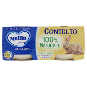 Mellin Coniglio 100% Naturale Omogeneizzato 2 x 80 g