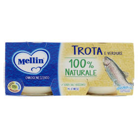 Mellin Trota e Verdure 100% Naturale Omogeneizzato 2 x 80 g