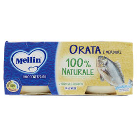Mellin Orata e Verdure 100% Naturale Omogeneizzato 2 x 80 g