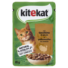 Kitekat Cibo Umido Gatto con Tacchino in Salsa Bustina 85g