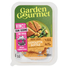 GARDEN GOURMET Cotoletta Sottile Vegetariana di Soia e Frumento 2 porzioni 180g