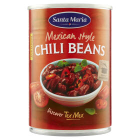 Santa Maria Tex Mex Mexican style Chili Beans Medium 410 g