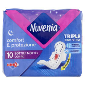 Nuvenia comfort & protezione Sottile Notte+ con Ali 10 pz