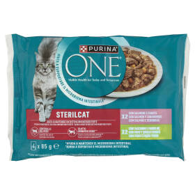 PURINA ONE Sterilcat Salmone e Tacchino 4x85g