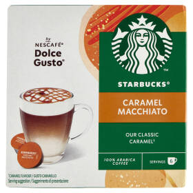 STARBUCKS Caramel Macchiato by Nescafé Dolce Gusto Latte Caramello e Caffè 12 Capsule 127,8 g
