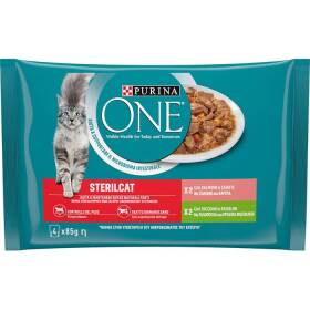 PURINA ONE Single Serve - Sterilcat - Salmone e Tacchino - 4x85g