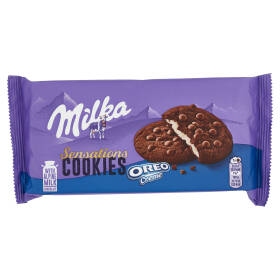 Milka Cookies Sensation Oreo, cookies ripieni di crema Oreo - 156g