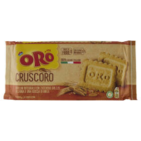 Oro Saiwa Cruscoro - frollini integrali con zucchero grezzo di canna e una goccia di miele - 400g