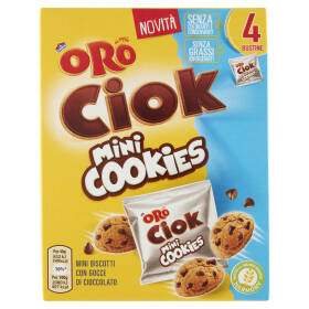 Oro Ciok Mini Cookies, mini biscotti con gocce di cioccolato - 160g