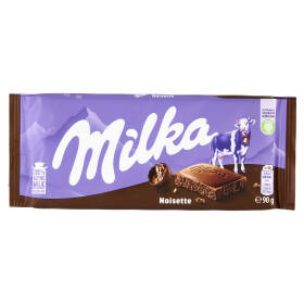 Milka Noisette, tavoletta di cioccolato al latte 100% Alpino - 90g
