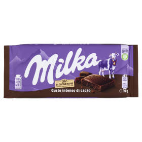 Milka Gusto Intenso di Cacao, tavoletta di cioccolato al latte 100% Alpino - 90g