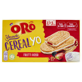 Vitasnella Cereal Yo Frutti Rossi biscotti ai cereali integrali con crema yogurt e frutti rossi 253g