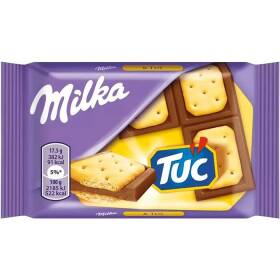 Milka tuc tavoletta di cioccolato al latte ripieno di biscotti tuc 35 g