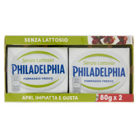 Philadelphia Senza Lattosio - formaggio fresco spalmabile senza lattosio 2  x 80 g