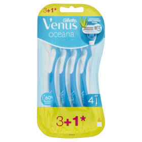 Gillette Rasoio da Donna Usa e Getta Venus Oceana - 3 Rasoi + 1 Gratis = 4 Rasoi