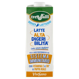 treValli Senza Lattosio Latte Alta Digeribilità Vivi Sano 1000 ml