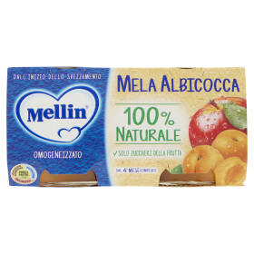 Mellin Prugna con Mela 100% Naturale Omogeneizzato 2 x 100 g