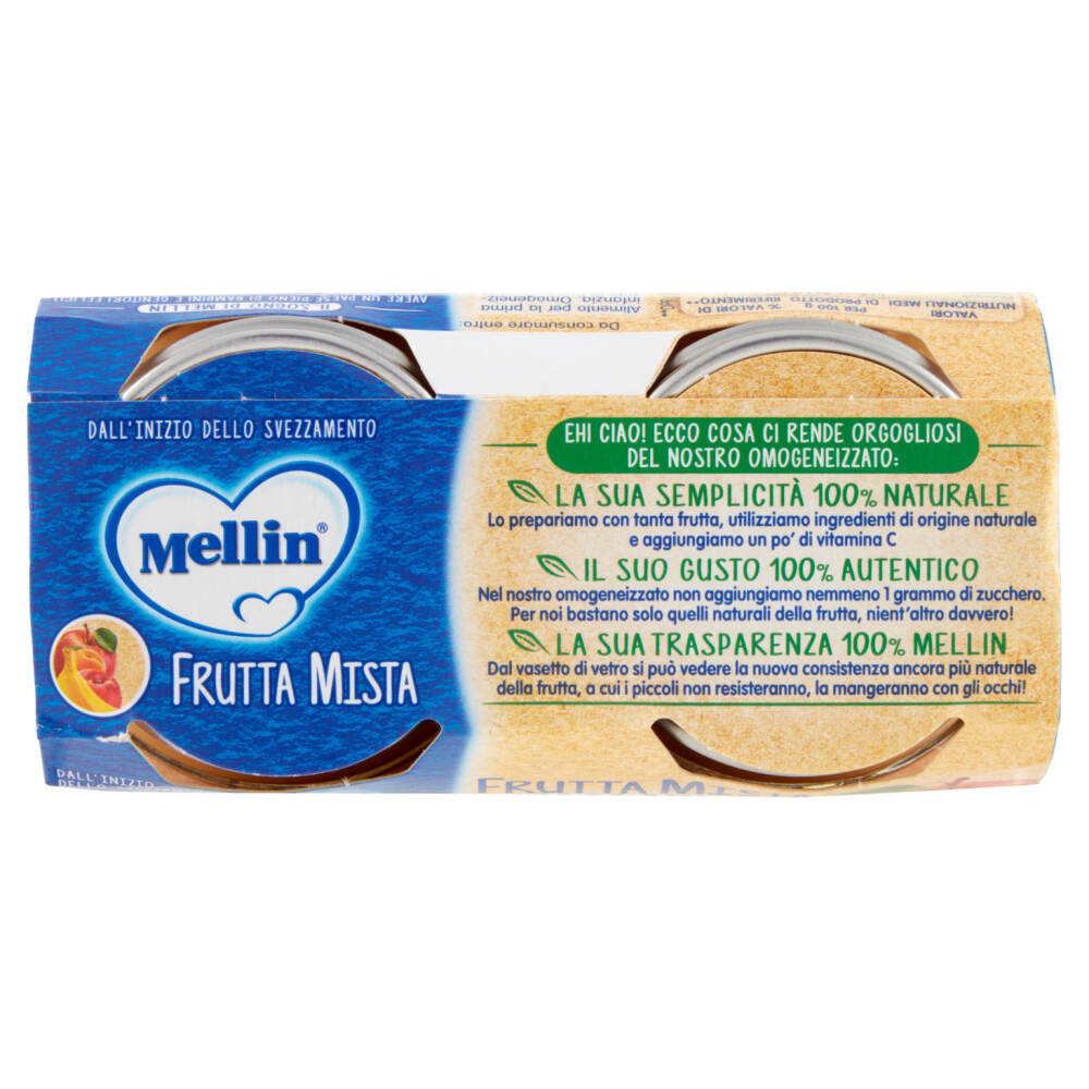 MELLIN Omogeneizzato di Frutta Mista 2 x 100 g