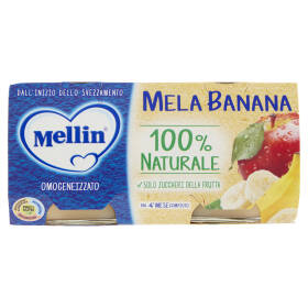 Mellin Mela Banana 100% Naturale Omogeneizzato 2 x 100 g
