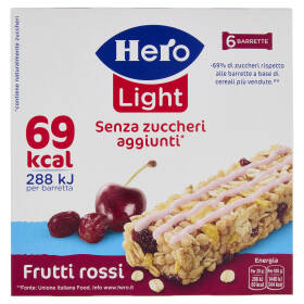 Hero Light Barrette Frutti rossi 6 x 20 g