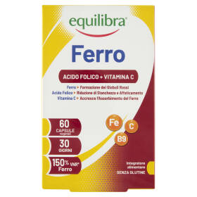 equilibra Ferro Acido Folico + Vitamina C 60 Capsule vegetali 26 g