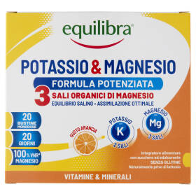 equilibra Potassio & Magnesio 3 Formula Potenziata Bustine Monodose 20 x 5,2 g