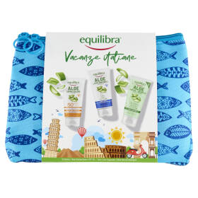 equilibra Vacanze italiane Aloe Crema Solare SPF50⁺+Aloe Latte Doposole+Aloe Doccia-Shampoo 3x75 ml