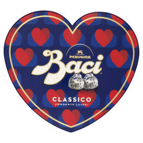BACI PERUGINA Classico Cioccolatini Fondenti ripieni al Gianduia Scatola Cuore San Valentino 150g