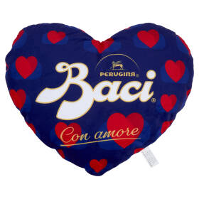 BACI PERUGINA Cuscino Cuore con Cioccolatini Fondenti ripieni al Gianduia San Valentino 75g