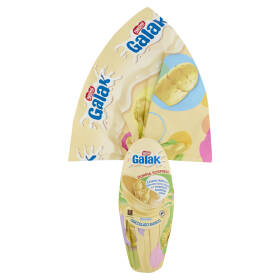 GALAK Uovo di Pasqua Cioccolato Bianco con Sorpresa e 2 Cioccolatini 240g