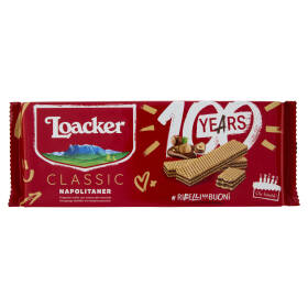Loacker Classic Napolitaner Wafer con crema alle Nocciole 100% Italiane Wafers 175g